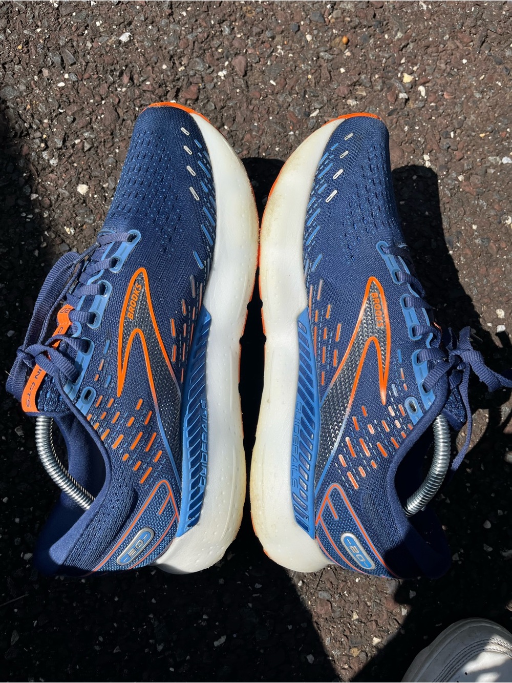 Brooks Men's Glycerin GTS Running Shoes - Navy & Orange - Picture 11 of 13